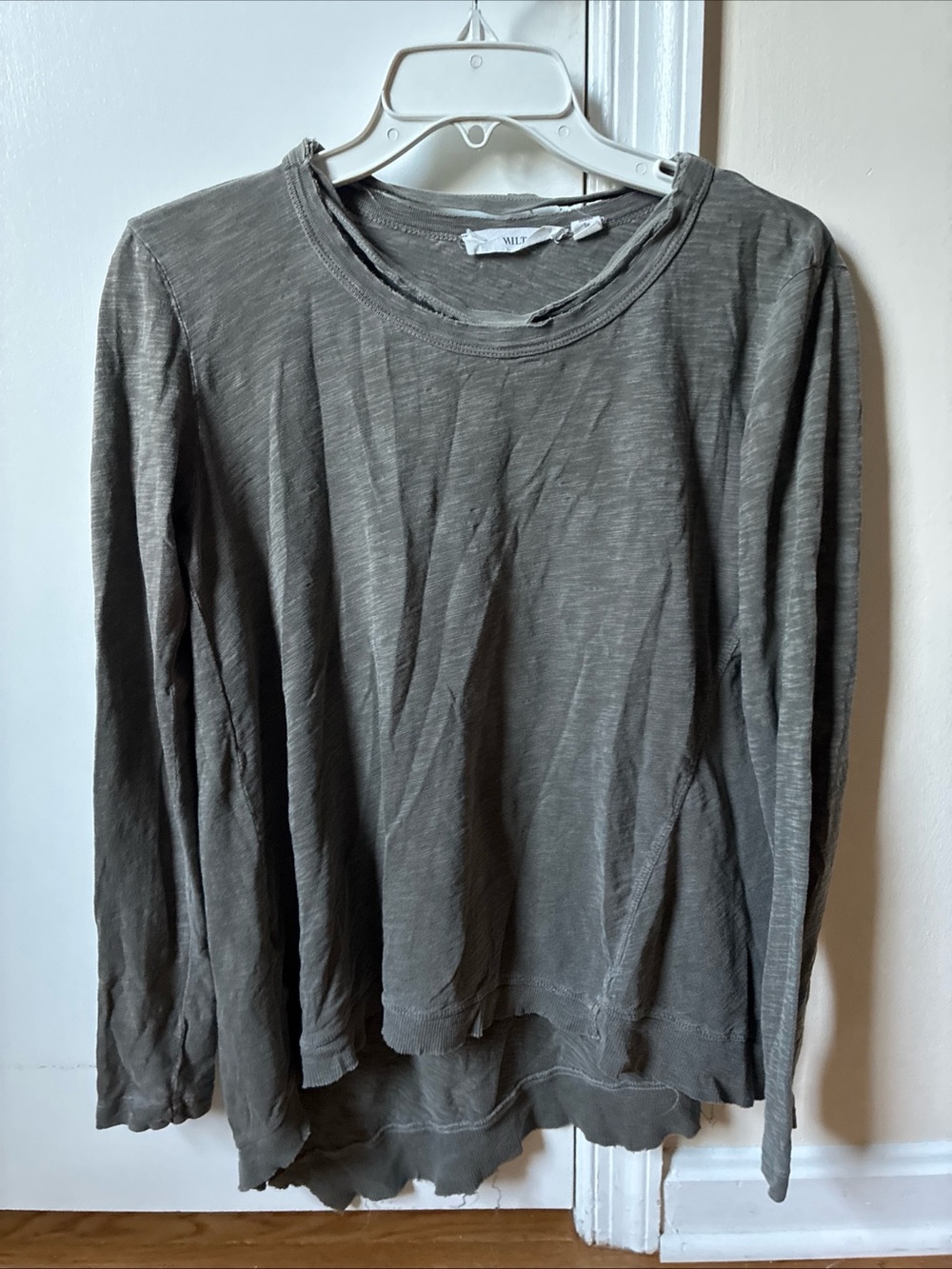 Wilt Olive Green Long-Sleeve Crewneck Tee